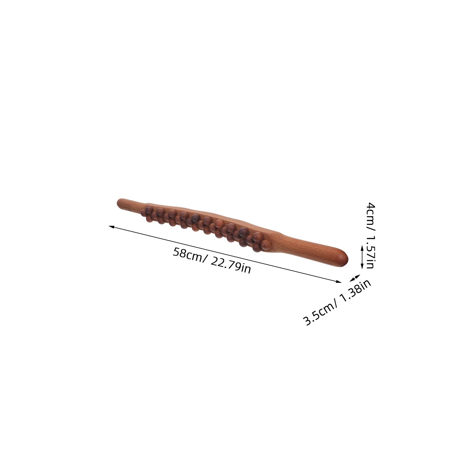 KICHOUSE Rodillo de Masaje de Madera Ergonómico Cuentas y Relajación Muscular en Casa Salón