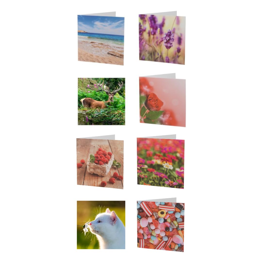 Tangoo Scented Greeting Cards - Pack of 8 with Envelopes - Blank Inside - 15.5 x 15.5cm — image 1