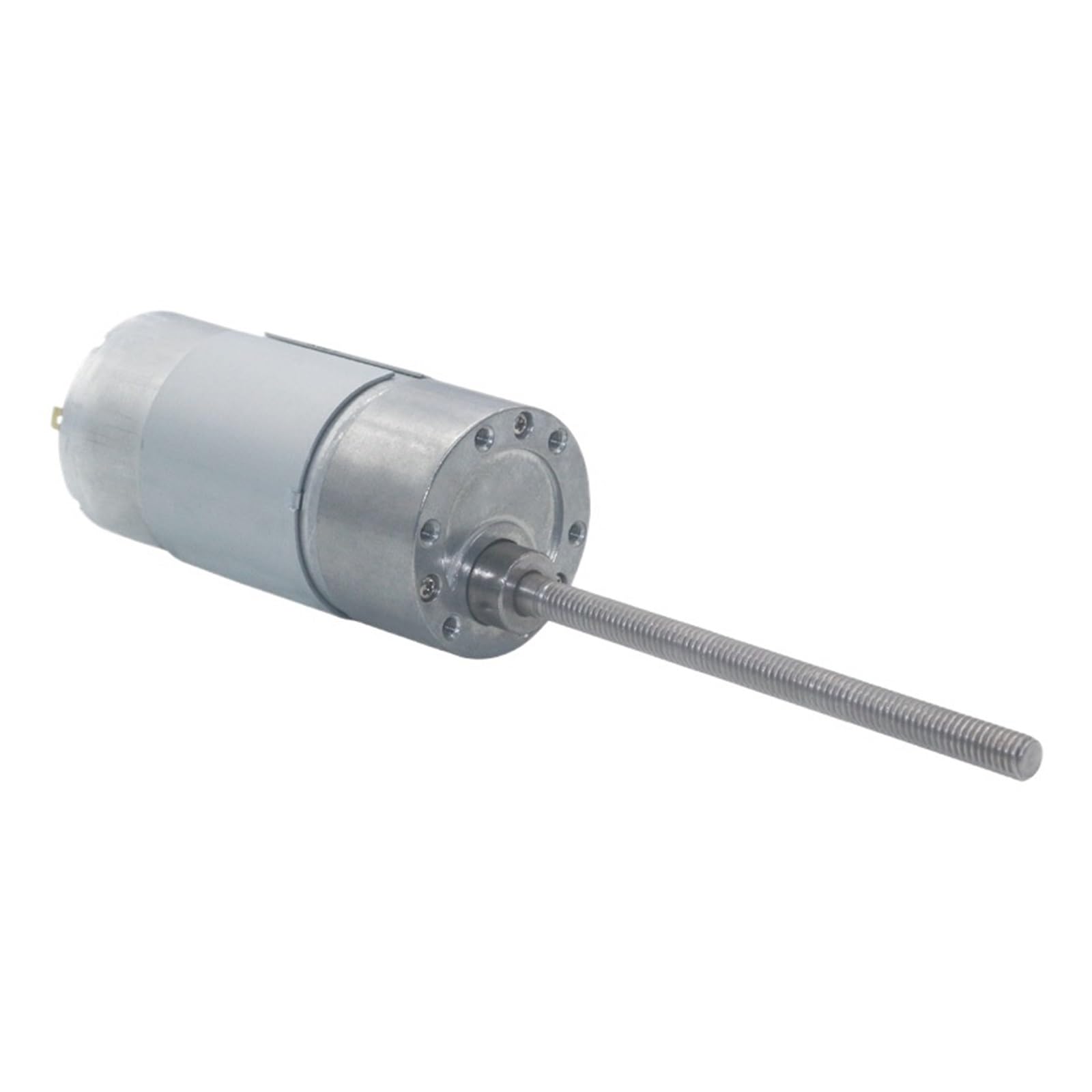 Motor reductor de 12V, 24V CC, motor de eje largo roscado M6, bajo ruido, alto par, baja velocidad, rotación hacia adelante y hacia atrás(500 rpm,24V)