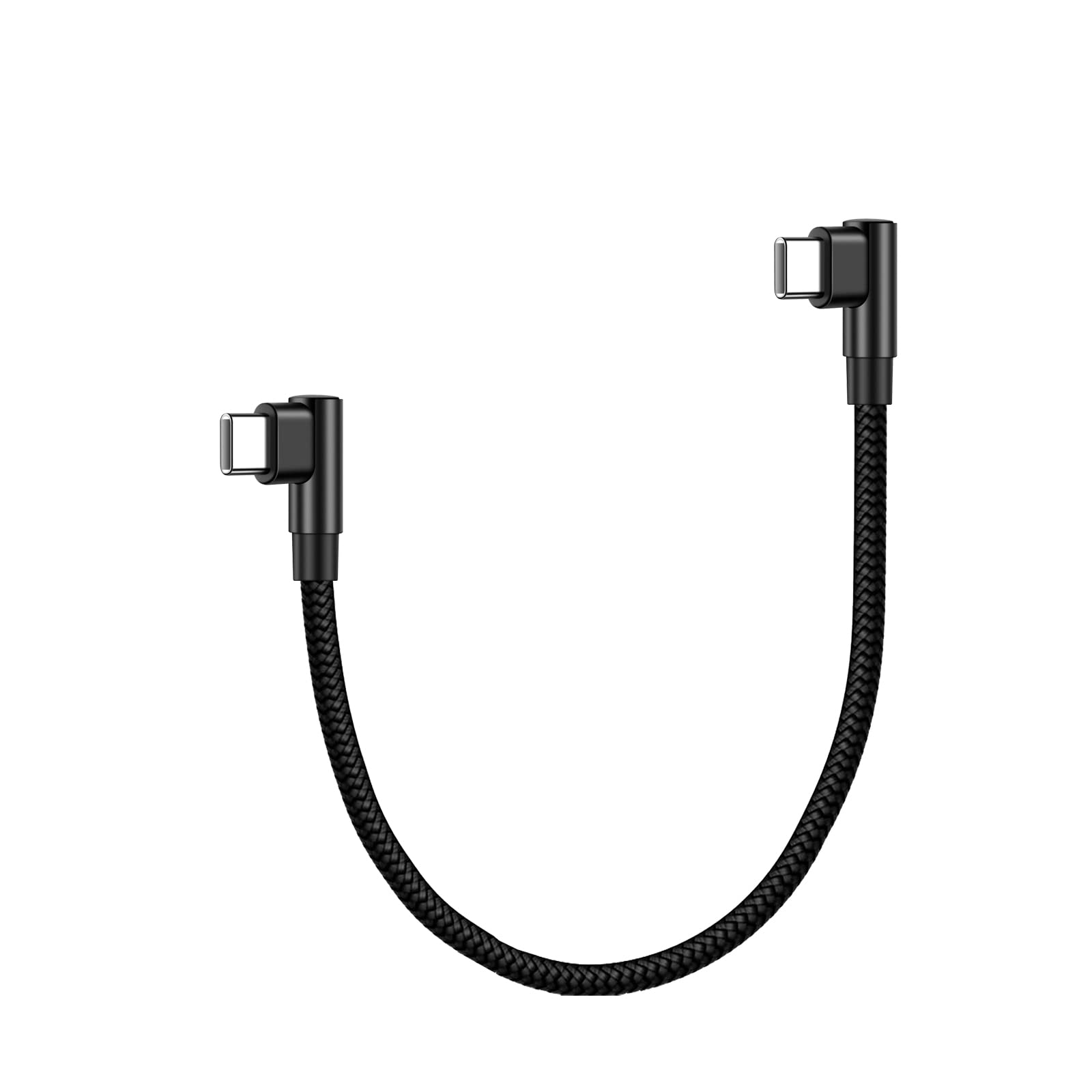 USB-C & USB-C ケーブル L字型 0.5m SLEIJAOOE【 60W/3A 急速充電 /USB2.0規格/ PD対応】高耐久ナイロン Type C (USB C to USB C) ケーブル Xperia/Galaxy/Sharp/LG/MacBook/Switch/Pixelなどタイプc多機種対応