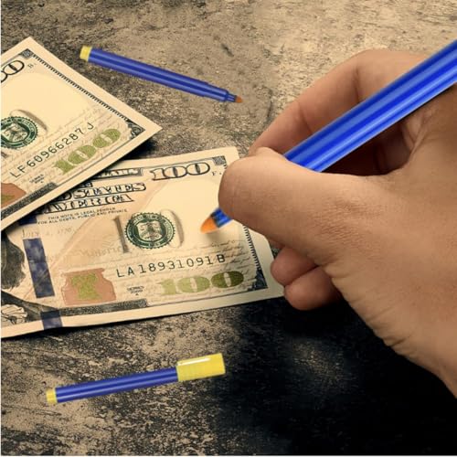 JFangZHZH Geldprüfer Stift,5 Stück Geldscheinprüfer Stift,für GeschäFte,Kleinbetriebe,EinzelhandelsgeschäFte,Zur EchtheitsprüFung Verschiedener Banknoten