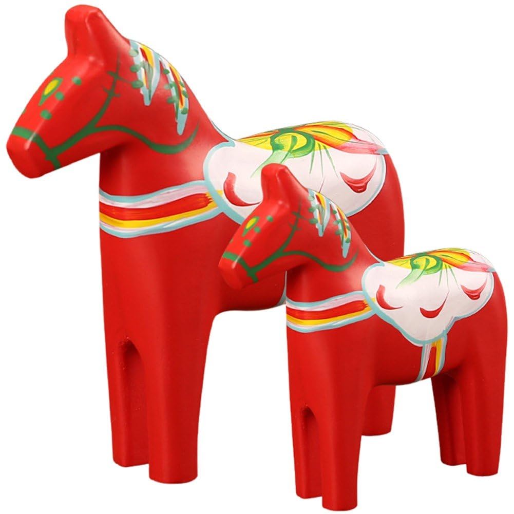 Statue de cheval Dala suédois en bois le cadeau idéal pour crémaillère et anniversaire