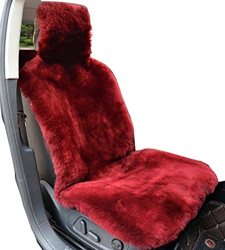 Genuine Australian Sheepskin wine red universal car Seat Cover with airbag compatible