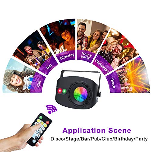 Akepo 13W Party Lights Stage Laser Light, Led Laser Effect And 52 Led Patterns (48+4 Large) Sound Activated Stage Light Strobe Light For Dj Laser Light Show/Disco/Party/Festival Gift #TOP7