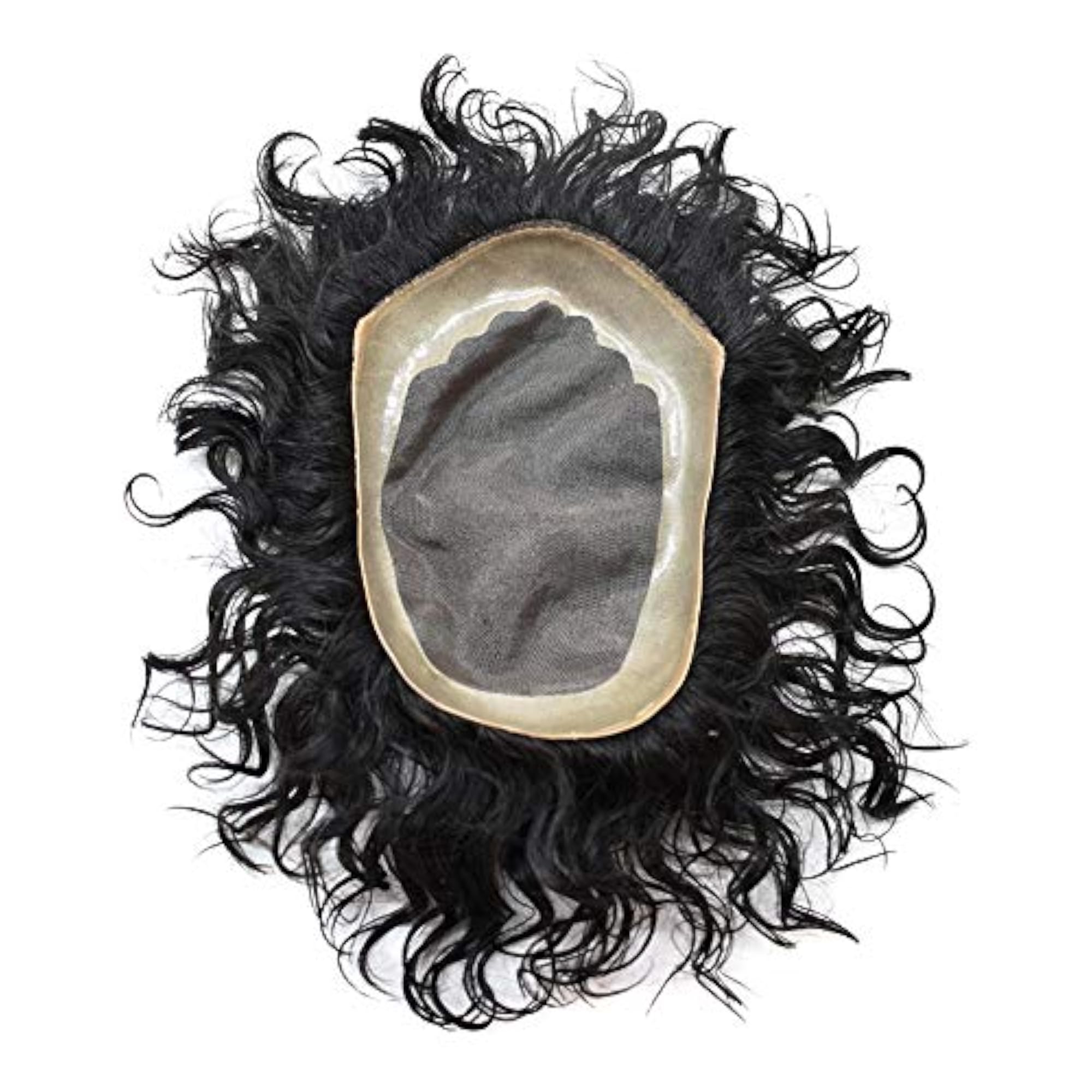 SINGAHAIR Fine Mono Mens Toupee Poly Coating Around