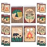 32 Pack Camp Adventure Theme Notepads for Kids, 4 Wilderness Designs (2.5 x 3.5 In)