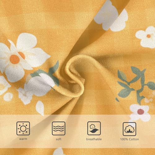 KLL Orange Gingham Baby Boys Pure Cotton Nighttime Underwear Breathable Children Undies3