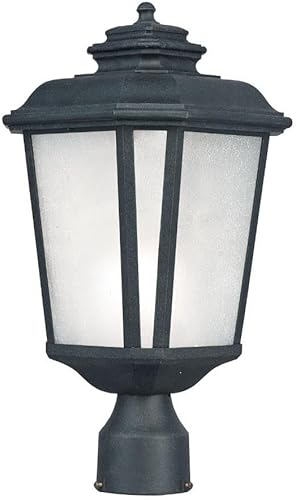 Maxim 3340WFBO Radcliffe - Soporte para poste/poste de vidrio esmerilado para exteriores, 1 luz de 60 vatios, 18 pulgadas de alto x 9 pulgadas de