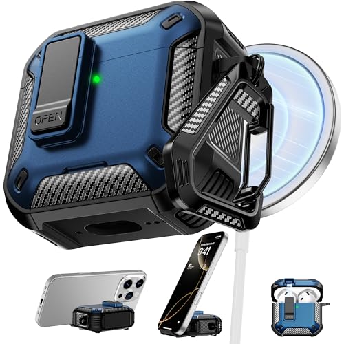 Image of RFUNGUANGO for AirPods 5 /4 Case (2026 /2024) with Lock, Blue