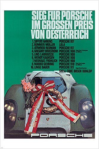 vintage porsche racing poster CLASSIC PRECISION CAR speed style 24X36