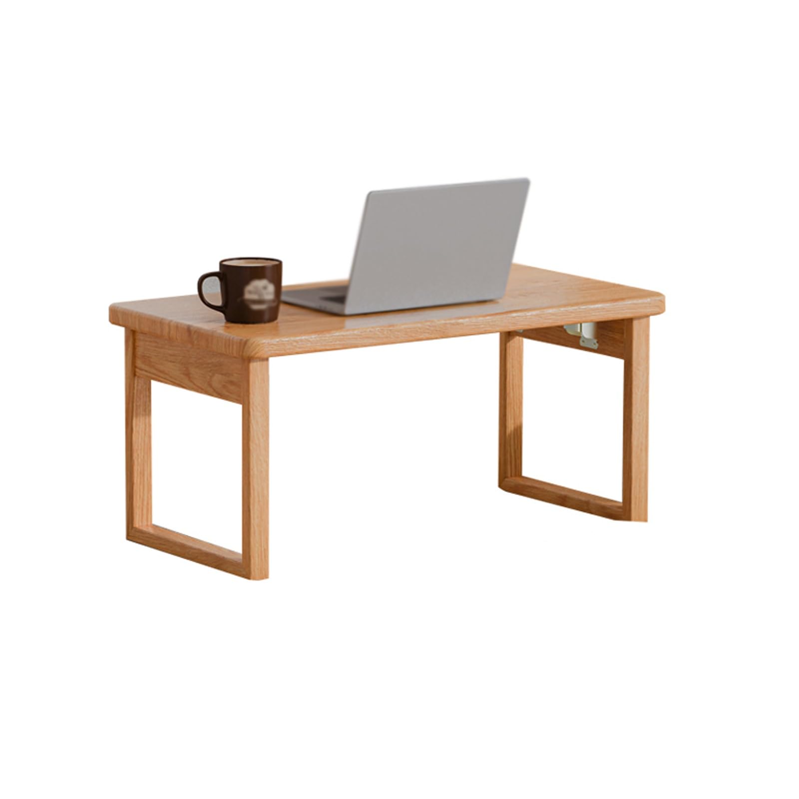 Japanese WoodenFolding Coffee Table - Low Dining Table for Floor Seating Small Sofa Side Desk Perfect for Living Room & Tea Room (80x50x40cm)