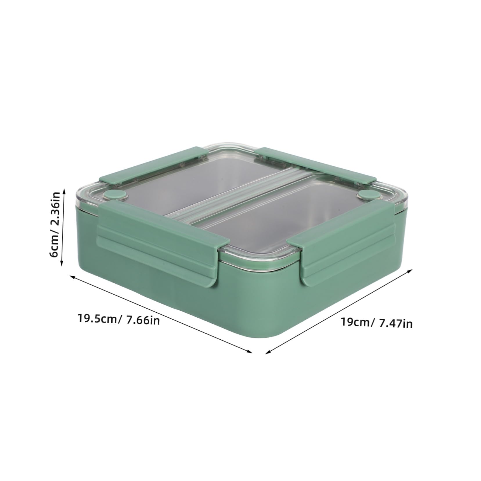 Fiambrera de Acero Inoxidable con 2 Compartimentos 1100ml Bento