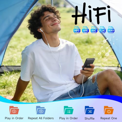 ODEJOI 64GB MP3 Player with Bluetooth 5.3, White Noise Sound Machine for Kids, Portable Music Player with Speaker, FM Radio, Voice Recorder, Repeated Shuffle, Digital Audio Players for Sports Running by ODEJOI - Image 5