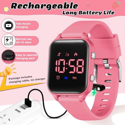 Image of LAVAREDO Kids Digital Watches for Boys Girls,Waterproof Sport Watch with Pedometer Stopwatch Vibration Alarm for Ages 5-13,No App Fitness Tracker Watch for Kids Teens Birthday Gifts