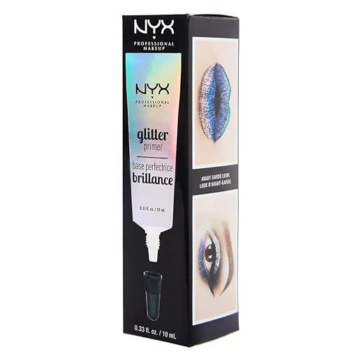 NYX Professional Makeup Prebase de purpurina Glitter Primer, Gel fijador para purpurina suelta, sombra de ojos y pigmentos, Larga duración