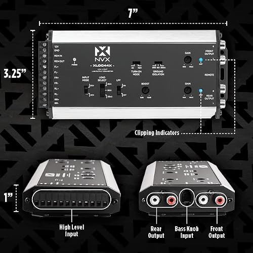 NVX XLOC44X 4 inputs / 4 outputs High Voltage Active Line Output Converter with Impedance Matching and Remote Level Control - Thumbnail 2