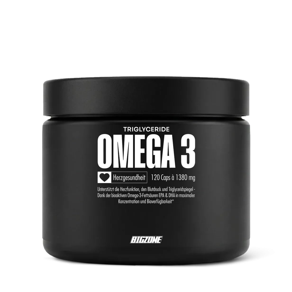 Big Zone Omega 3 Fury Triglyceride Hochwertige Triglycerid Form Keine Zugabe von Vitamin E 500mg EPA 250mg DHA/pro Kapsel | 120 Kapseln