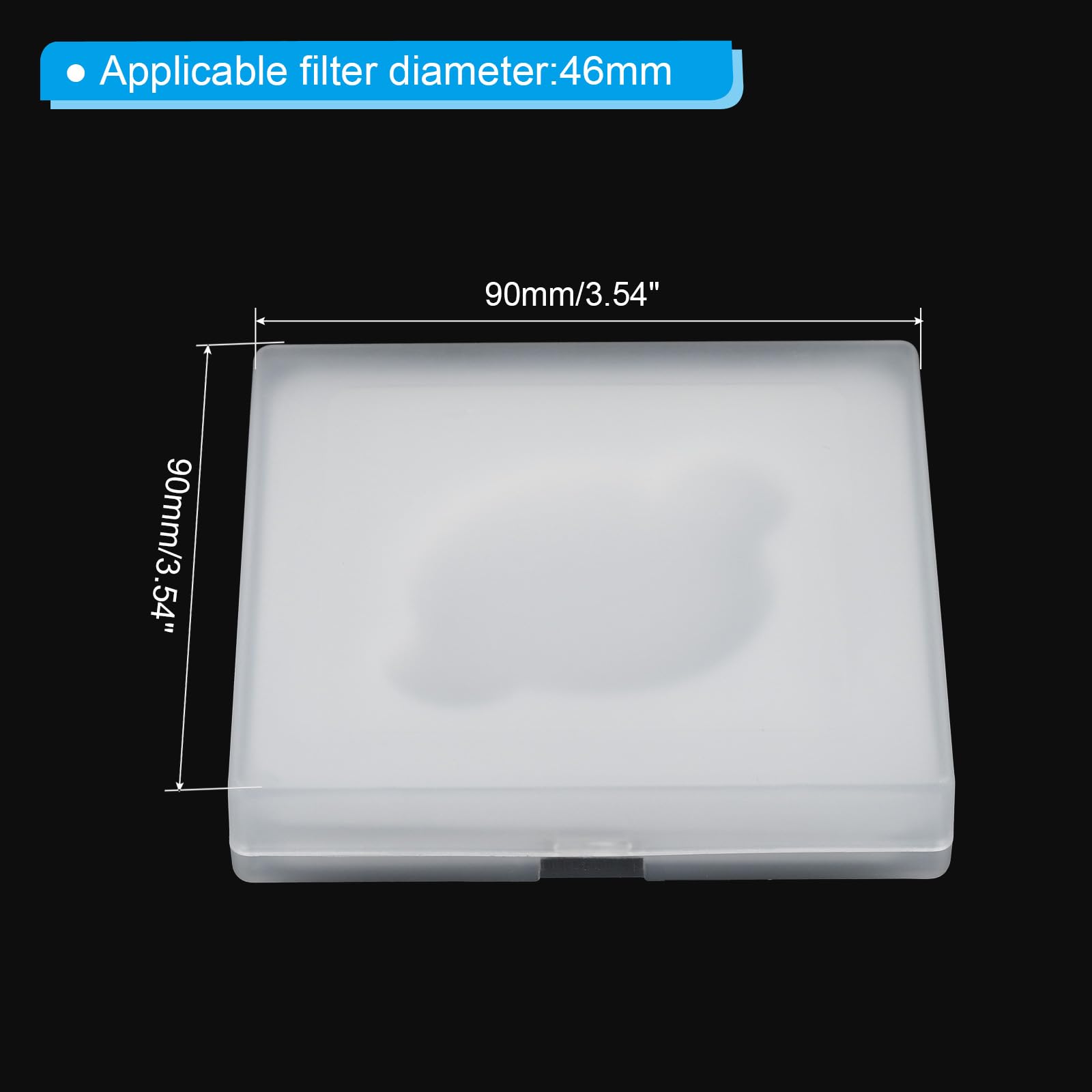 PATIKIL 46mm Lens Filter Case, 3pcs Camera Filter Case Portable Lens Filter Box Water Resistant Dustproof Plastic for Photography Filter Storage