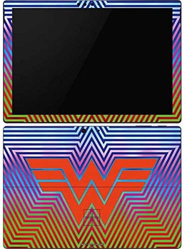 Skinit Decal Tablet Skin Compatible with Surface Pro 6 - Officially Licensed Warner Bros Wonder Woman Rainbow Chevron Design