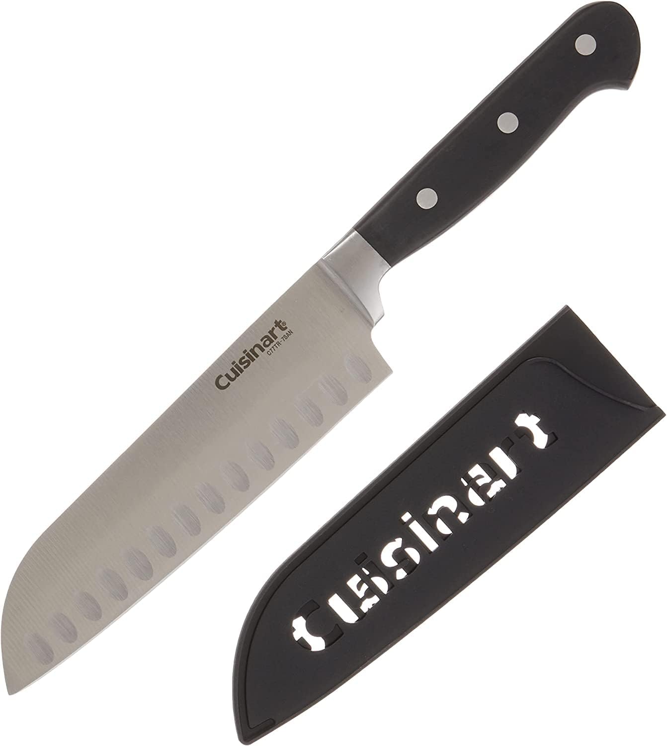 Cuisinart C77TR-7SAN Triple Rivet Collection 7" Santoku Knife, Black - Image 3