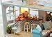 Flever Dollhouse Miniature DIY Musical House Kit Creative Room with Furniture for Romantic Valentine's Gift(Caribbean Captain)