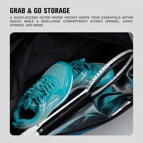 Image of ​Hundred Sonic Pack Kit Bag | Spacious Badminton Racket Bag with Dual Large Compartments for Rackets, Shoes & Gear - Ideal for Sports, Gym & Travel | Unisex Design