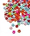 200 Pcs Cute Tiny Buttons, Flower Buttons Size 4mm Mix Colors