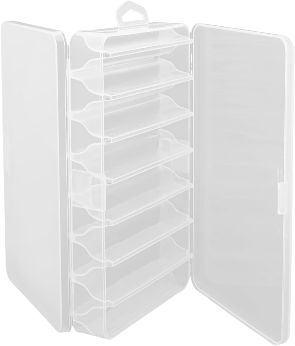 Fishing Lure Box Tackle Storage Trays - Double Side 14 Compartments, Waterproof Accessory Box Fishing Lure Bait Hooks Storage Organizer Case