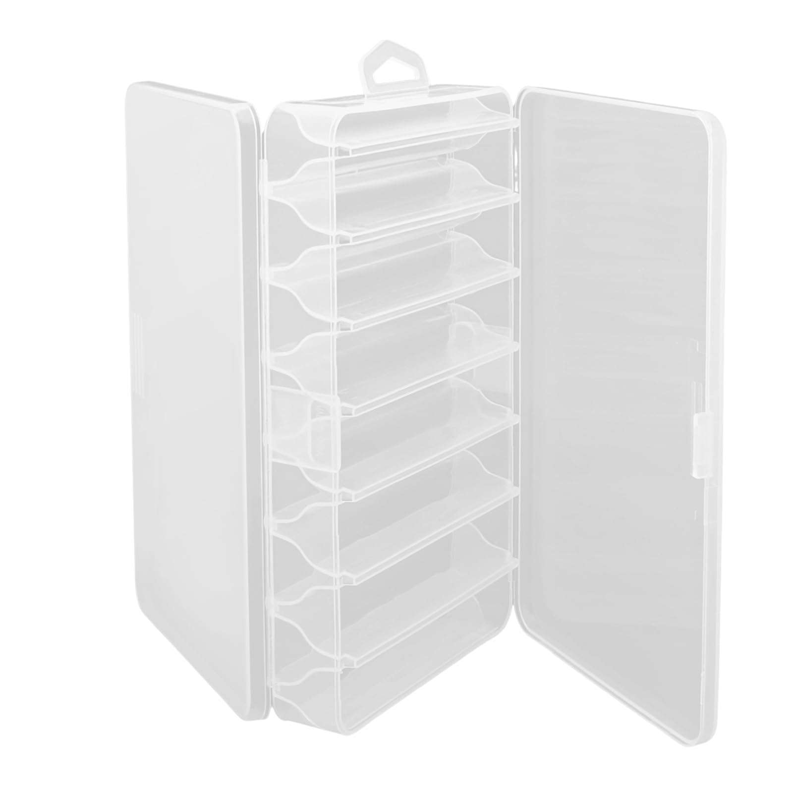 Origlam White Fishing Lure Box - Double Sided 14 Compartment Tackle Storage Trays, Waterproof Lure & Bait Storage Case
