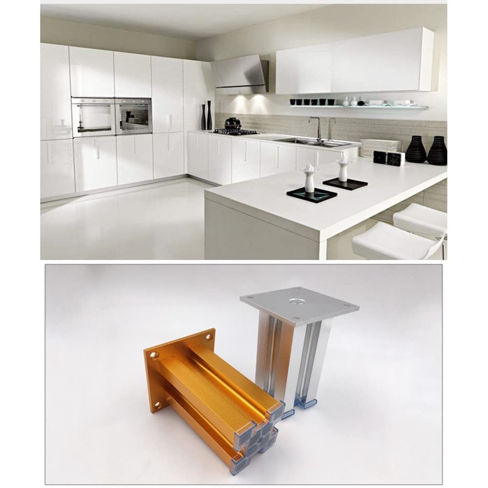 Patas metálicas para armarios, Muebles, de aleación de Aluminio, para sofá, sillón, Escritorio, con Capacidad de Carga de hasta 800 kg, 4 Unidades (Color: b, tamaño: 30 cm).