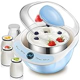 SALUDABLE: Nuestro fabricante de yogur máquina le permite hacer más saludable, justo yogur casero de su cocina. Usted controla los ingredientes, por lo que es mejor para usted y su familia.