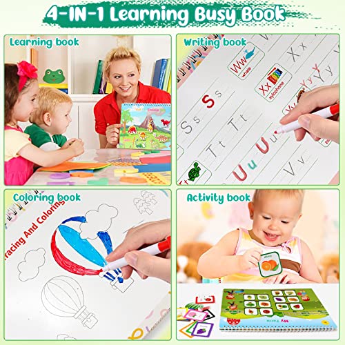 Busy Book For Toddlers Learning Toys: Montessori Toys For 3 4 5 6 Years Old Kids Preschool Learning Activities Newest 32 Themes Early Educational Sensory Toy Autism Activity Book Gifts For Boys Girls #TOP3