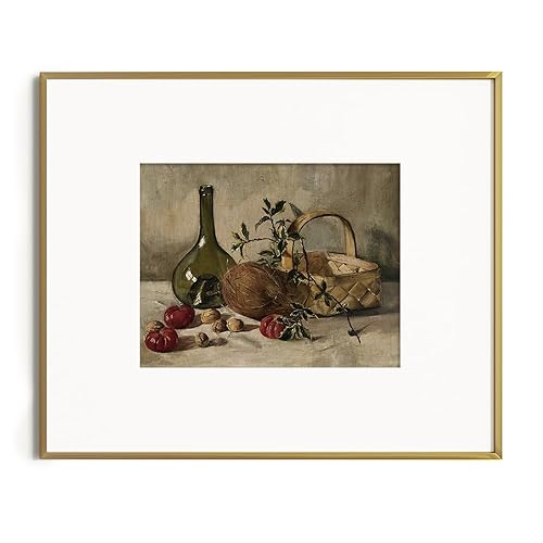 Miniatura 23 de Farmhouse Still Life Picture Living Room - Warm Moody Muted Yellow Lemon Oil Painting - Art Deco Wall Art for Kitchen - 11 x 14 Art Print- Rustic