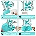 Teal Silver 13th Birthday Decorations Honeycomb Centerpieces for Girls, 8Pcs Breakfast Blue 13 Year Old Birthday Table Centerpieces Party Supplies, Teal Blue Thirteen Bday Table Topper Sign Decor