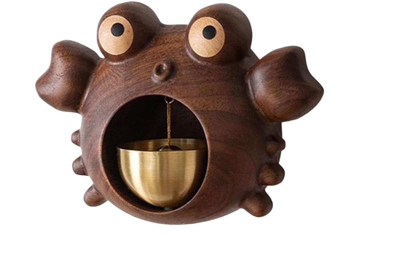 Drewniany dzwonek do drzwi, dzwonek sklepowy, magnetyczny dzwonek do drzwi, magnetyczny dzwonek do drzwi Crab, dekoracja wejścia do firmy