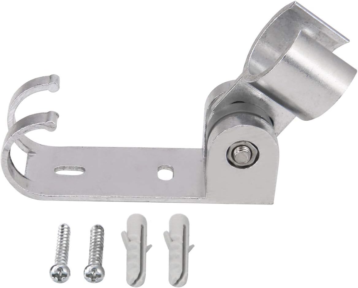 Adjustable Shower Holder Rack Bracket 180 Degree Rotating Wall Mounted Kitchen Bathroom Accessories with Screws