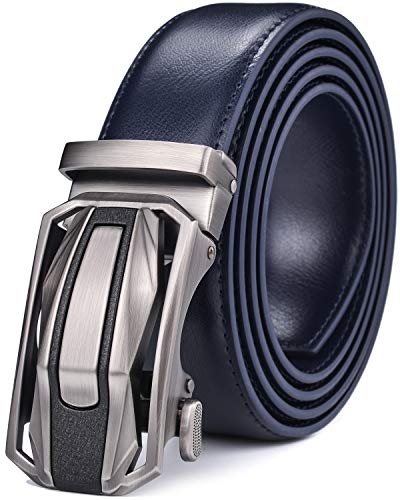Image of Men Belts Leather Male Slide Ratchet Work Dress Strap w Interchangeable Buckle Beltox