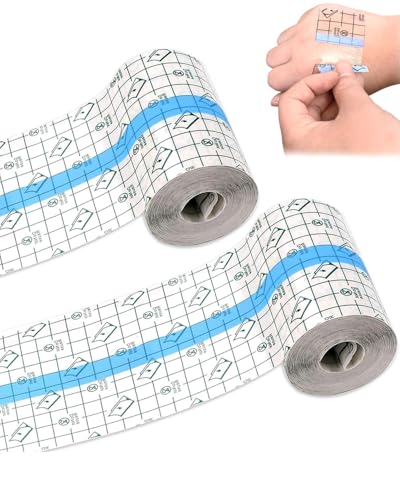 JUKOTA 2 Rotoli Cerotto per Doccia, Impermeabile, 15 cm x 2 m, Cerotti Impermeabili per Doccia, Pellicola per Tatuaggi Protezione, Bendaggio Antiallergico, Protezione Delle Ferite