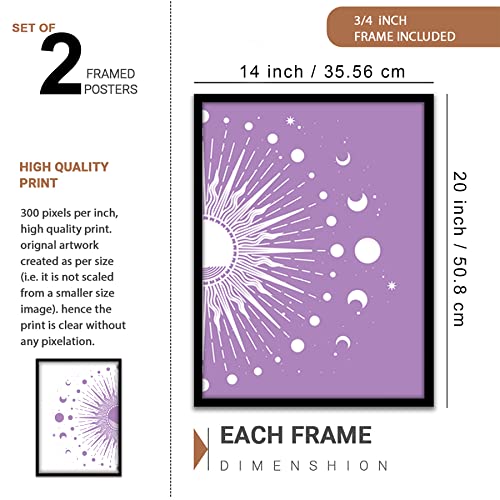 Image of NoWorries Wall paintings for home decoration & Wall art for living room (13x19inches) (Color-Lavender) Set of 2 Big frames for wall decoration (Art-10)