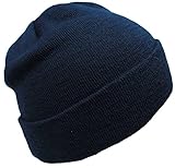 Rotfuchs Gorro de punto para mujer y hombre, color azul, 50% lana (merino)