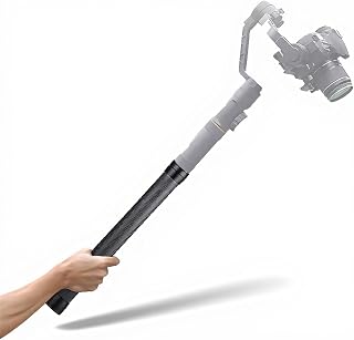 Tripod Extension Rod, 9.8in 30mm 1/4 in and 3/8in Screw Tripod Extender Tube, Carbon Fiber Camera Extension Monopod Pole for RONINSCr G6MGAX