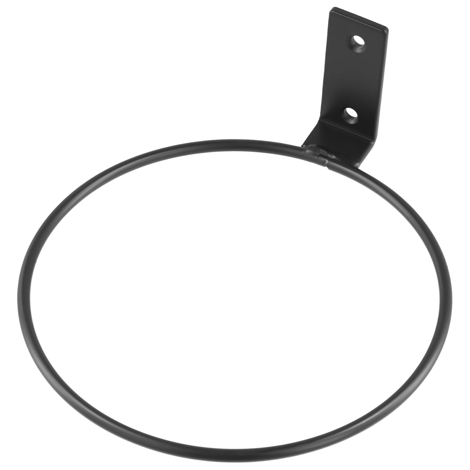 KEILEOHO Lot de 6 supports de pot de fleurs en forme d'anneau, 15 cm, noir, support mural avec vis et chevilles, support pour pots de fleurs, balcon et jardin