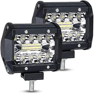 URAQT LED Light Bar, 2 Pack 4 Inch LED Pods Light Bar, 12V 150W Off-Road Driving Fog Lights, IP65 Waterproof Combo Beam LED Sport Lights 4x4 for Truck Boat ATV UTV SUV