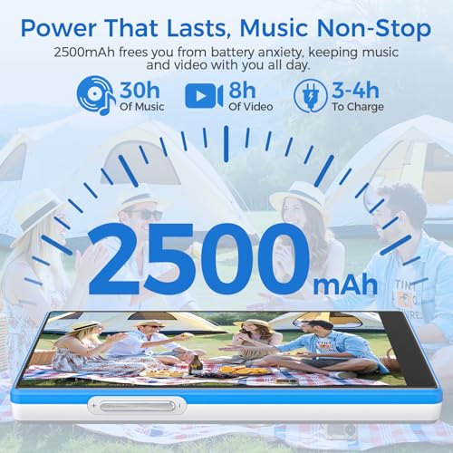 5" Touchscreen MP3 Player with Bluetooth and WiFi, 96GB Memory,Android Spotify Music Player for Pandora, Amazon Music, Audible. Speaker, Supports Play Store,Up to 1TB by AGXOV - Image 3