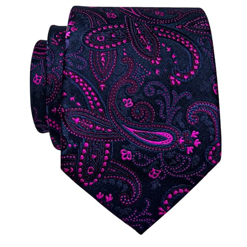 Image of YourTies Paisley Men's Necktie Woven Silk Floral Ties for Men Designer Formal Business Party Wedding