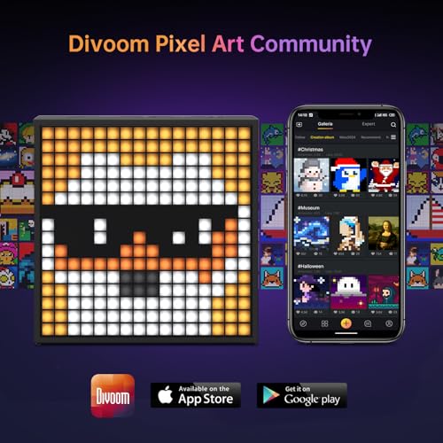 Image of Divoom TimeBox Evo - Pixel Art Bluetooth Speaker with 16x16 LED Display APP Control - Cool Animation Frame & Gaming Room Setup & Bedside Alarm Clock- Black (Pack of 3)