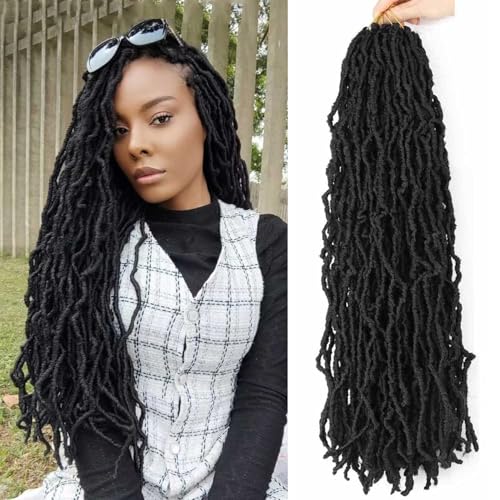 8 Packs Faux Soft Locs Crochet Hair Pre Looped 20 Inch...