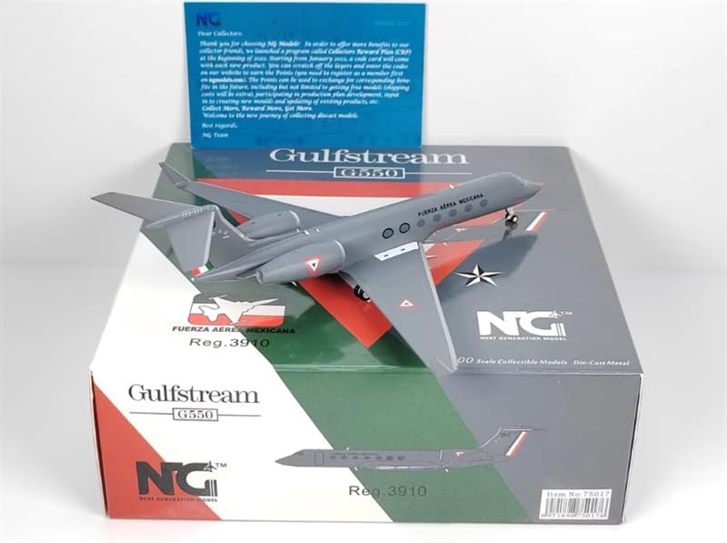 ACE HOBBY NG Models for Gulfstream G550 Mexican Air Force 3910 1:200 Aircraft Pre-Built Model