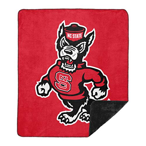 NORTHWEST NCAA North Carolina State Wolfpack Silver Knit Throw Blanket, 60 x 72 , Denali