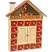 Produktbild Adventskalender Winterhütte aus lackiertem Holz, ideale Dekoration für die Weihnachtszeit, einfach und nachhaltig jedes Jahr wiederverwendbar